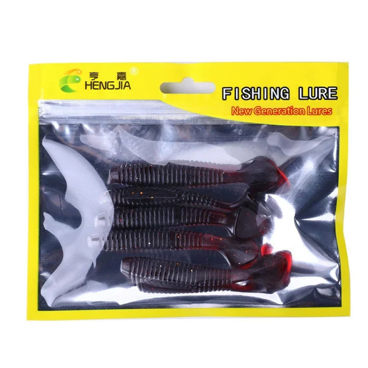 HENGJIA SO0215P 5支 7.5cm/5.5g 螺旋尾軟釣魚餌 人工餌料, SO0215P