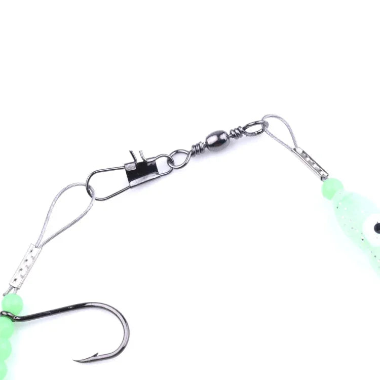 HENGJIA 32cm/7g 釣魚刀魚線夜光章魚魷魚鉤5鉤