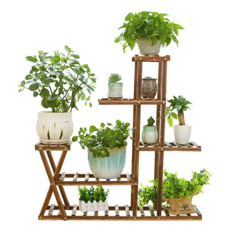 木製植物花卉展示架 木製花盆架 收納架，無輪