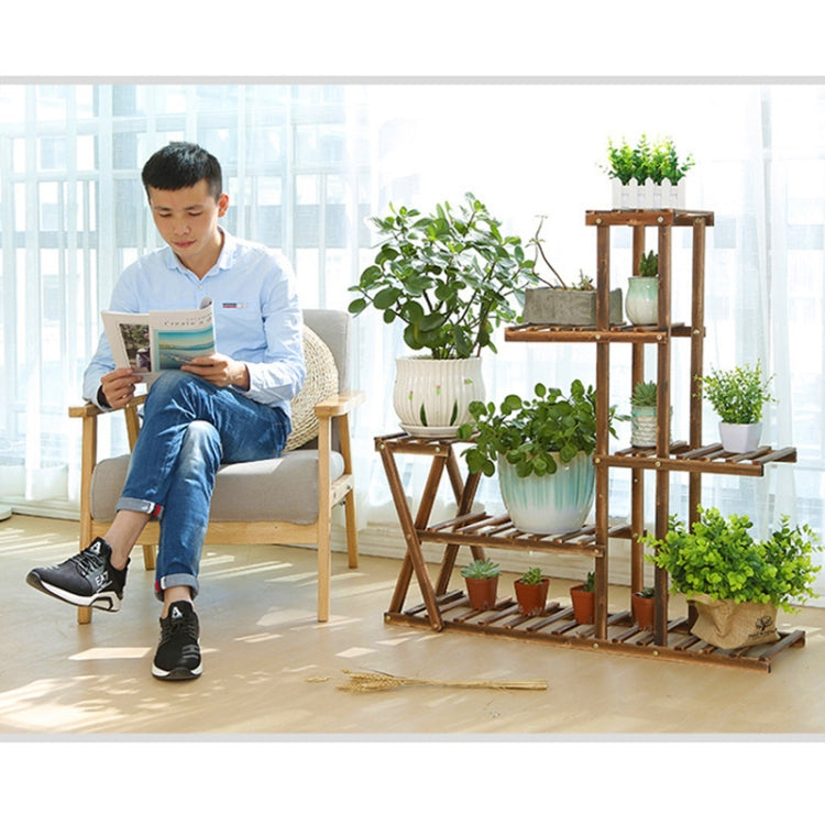 木製植物花卉展示架 木製花盆架 收納架，無輪