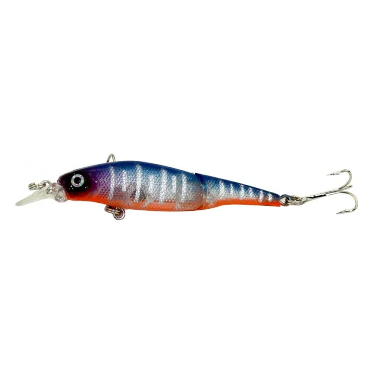 HENGJIA JM010-X 6號 8.8cm 7.4g 兩節塑膠硬餌人工釣魚餌帶三叉鉤，隨機顏色發貨，JM010-X 6號 8.8cm
