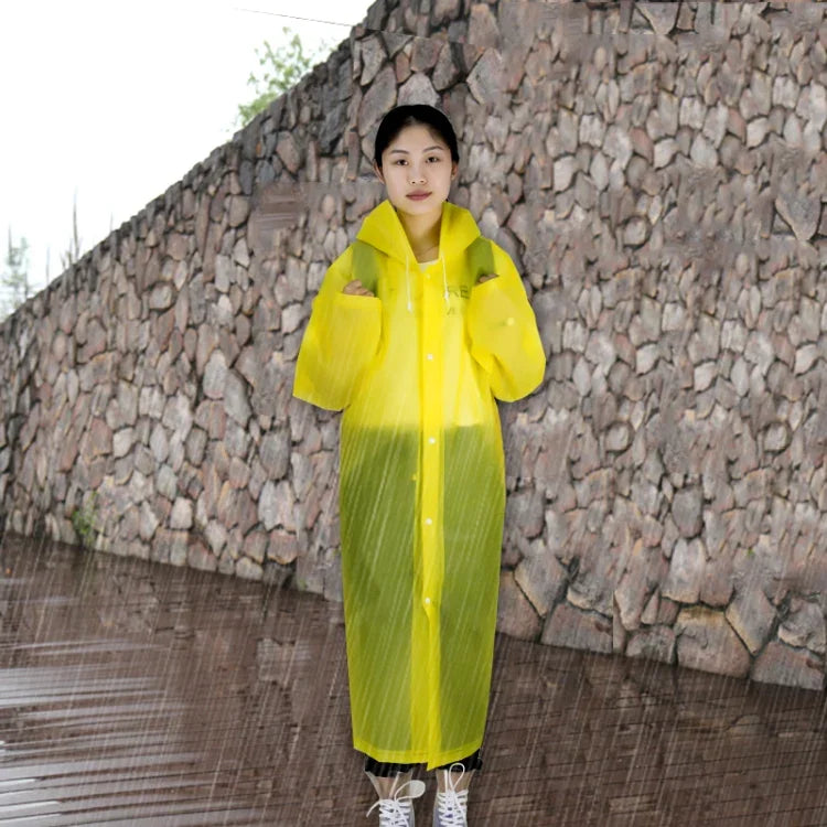 長袖袖口防風升級版一體式環保透明雨衣 均碼
