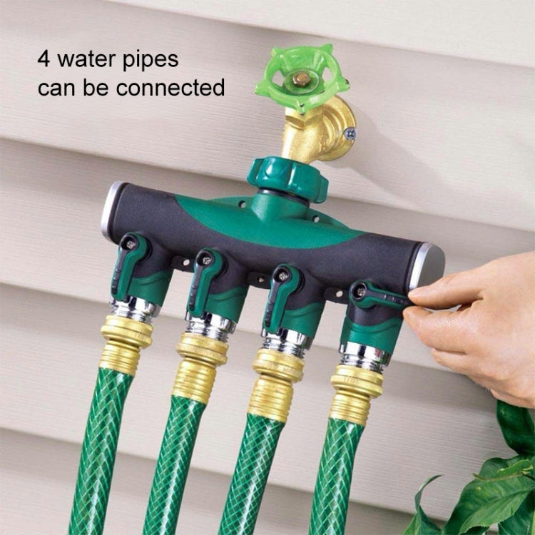 4 合 1 多功能花園灑水器 草坪灌溉閥門 分水控制器 水管分流器，歐規插頭，歐規插頭