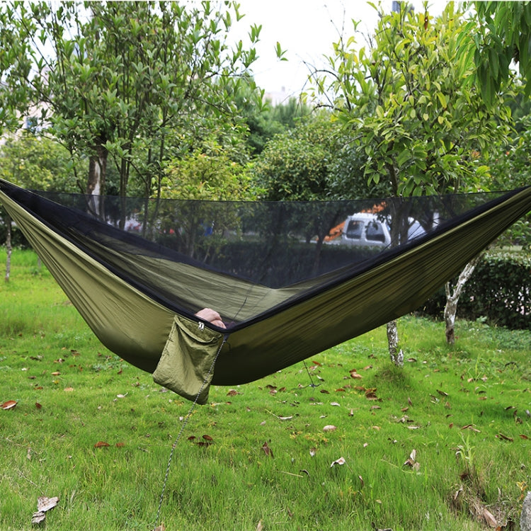 Portable Outdoor Parachute Hammock with Mosquito Nets, Army Green, Black, Dark Blue + Baby Blue, Pink Blue, Green, Blue