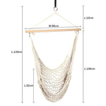 Aotu AT6732 Outdoor Cotton Rope Net Swing Frame Hanging Chair Hammock, Size: 130x90cm, Size: 130x90cm
