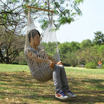 Aotu AT6732 Outdoor Cotton Rope Net Swing Frame Hanging Chair Hammock, Size: 130x90cm, Size: 130x90cm