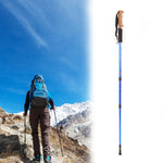 Aotu AT7551 135cm 鋁合金戶外露營 Corky 登山杖，黑色#135cm，藍色#135cm，紅色#135cm，銀色#135cm