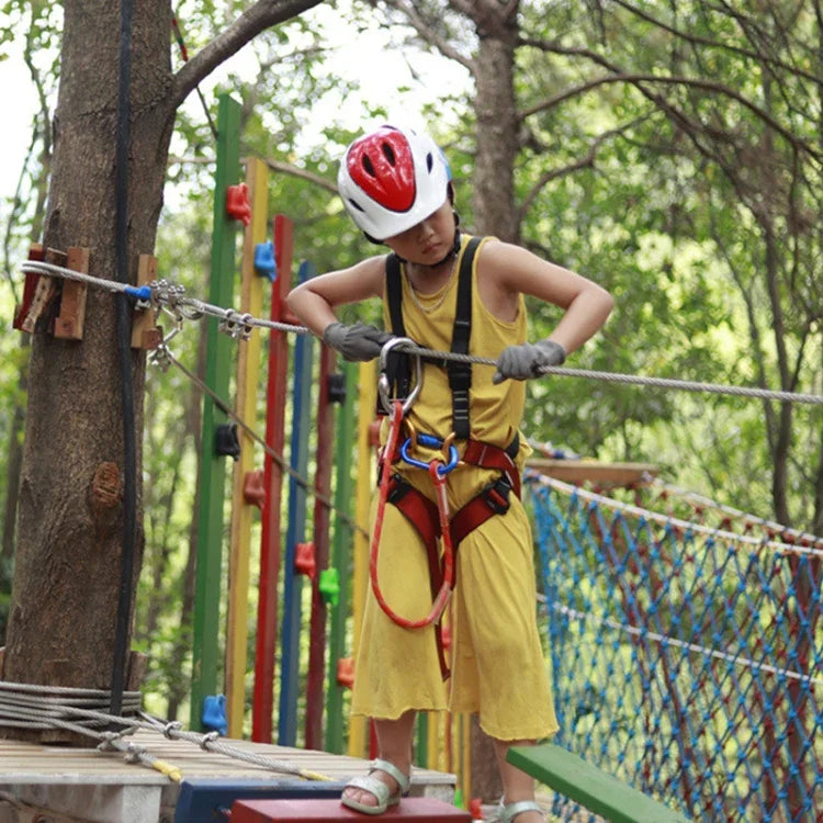 XINDA XDA9516 Outdoor Rock Climbing Polyester High-strength Wire Adjustable Downhill Whole Body Safety Belt Children Size: S, Size: S