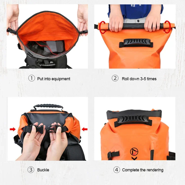 XINDA H-BAG03 30L 戶外防水上游收納肩背登山包，30L