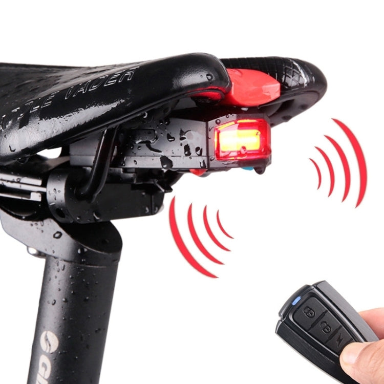 IP65防水USB充電智能COB LED警示自行車尾燈帶遙控，控制距離：1-100米，IP65防水尾燈