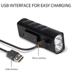 BX2 USB充電自行車前把手LED燈（3小時，L2燈珠），3小時，L2燈珠