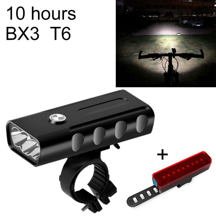 BX3 USB充電自行車前把手LED燈（10小時，T6+A02燈），10小時，T6+A02燈