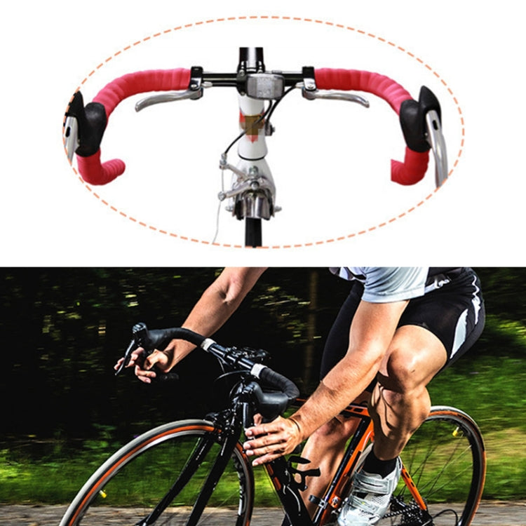 1對公路自行車運動軟木把手帶纏繞帶+2個把塞，2米紅色，2米白色，2米黃色，2米黑色，2米粉紅，2米綠色，2米藍色
