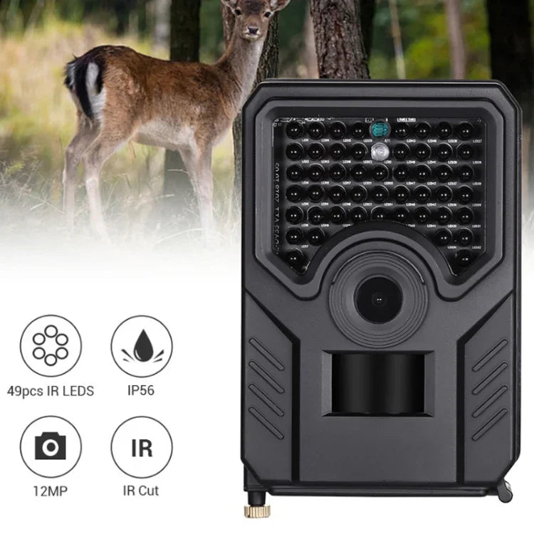 PR-200B 120度廣角鏡頭 IP56防水 12MP 1080P高清紅外獵拍相機，支持TF卡，PIR距離：10-15米，PR200B