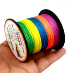 HENGJIA Colorful 2.0# 0.24mm 28LB 11.3kg Tension 300m Extra Strong 4 Shares Braid PE Fishing Line Kite Line, 2.0# 0.24mm 28LB