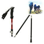 戶外登山便攜折疊超輕鋁合金登山杖，長度：35-125CM，長度：35-125CM（金色），長度：35-125CM（藍色），長度：35-125CM（紅色）