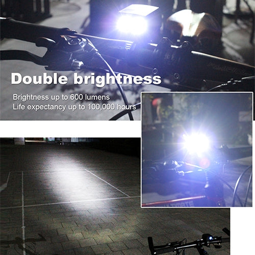 Y15 2 x CREE XPG2 500LM USB 充電 LED 自行車前燈帶 5 模式，Y15