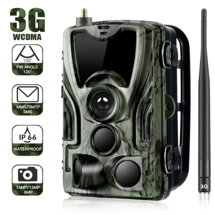 HC801G 3G WCDMA 防水IP66 紅外夜視安全獵拍相機，120度PIR角度，HC801G 3G WCDMA