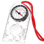 2pcs Nisa SD482 Outdoor Compass Map Scale with Magnifying Glass Multifunction, SD482