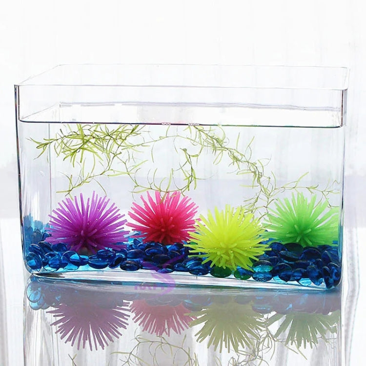 水族箱裝飾品TPR仿真海膽球珊瑚，尺寸：S，直徑：7cm，尺寸：S