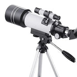 WR852 16x/66x70 高清高倍天文望遠鏡，帶三腳架，66x70 白色