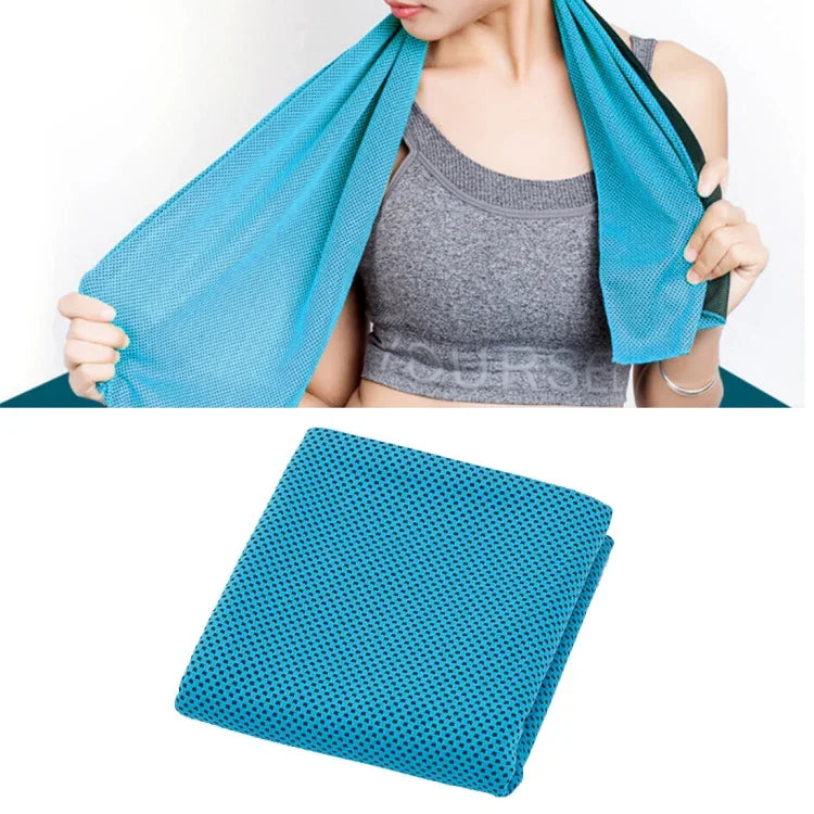 2條超細纖維健身運動毛巾耐用冰涼毛巾，尺寸：30*100cm，冰涼毛巾，尺寸：30*100cm（橙色），冰涼毛巾，尺寸：30*100cm（綠色），冰涼毛巾，尺寸：30*100cm（灰色），冰涼毛巾，尺寸：30*100cm（藍色），冰涼毛巾，尺寸：30*100cm（品紅色）