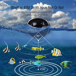 XJ-01 無線魚探器 125KHz 聲納感測器 0.6-36米深度定位器 魚類探測器，配備 2.4 吋 LCD 螢幕與天線，內建水溫感測器，XJ-01