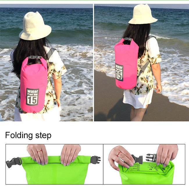 Outdoor Waterproof Dry Dual Shoulder Strap Bag Dry Sack, Capacity: 15L, 15L