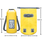 戶外防水乾燥雙肩帶包乾袋，容量：15L，15L