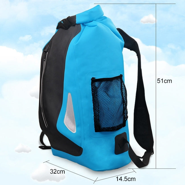 戶外防水乾燥雙肩帶包乾袋PVC桶包，容量：25L
