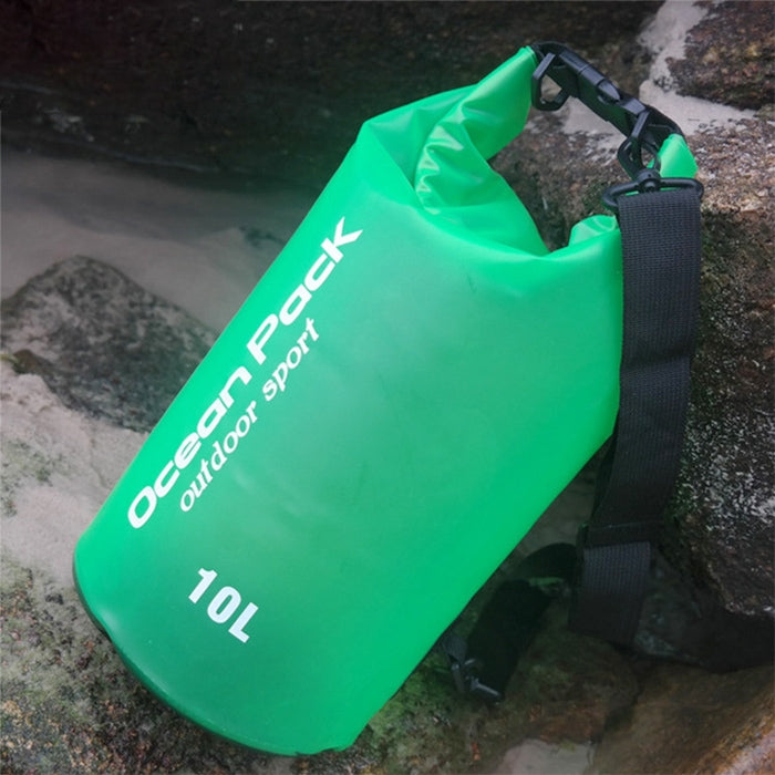 戶外防水單肩乾燥袋乾燥袋PVC桶包，容量：10L，10L
