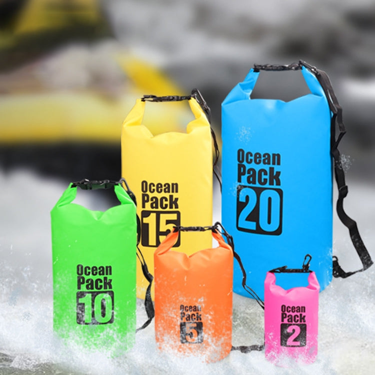 戶外防水袋乾燥袋 PVC 桶包，容量：2L，容量：2L（深藍色），容量：2L（橘色），容量：2L（綠色），容量：2L（黃色）