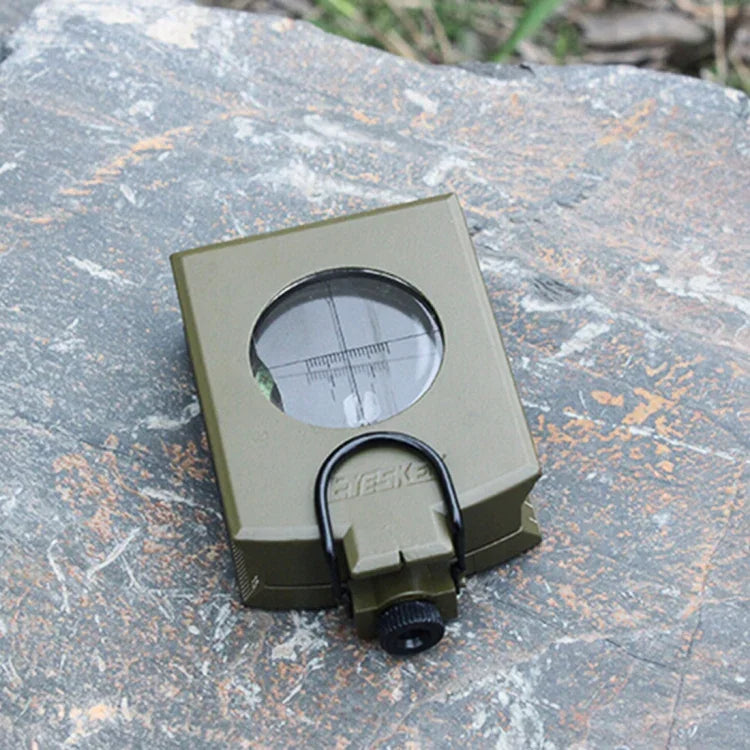 GoldGood K4074戶外多功能軍用旅行地質口袋稜鏡美國指南針帶夜光顯示，K4074