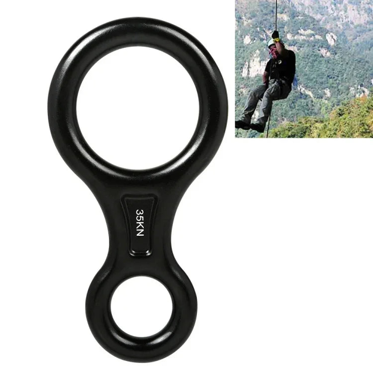 Climbing Rescue Figure 8 Descender Rappelling Gear Belay Device(Black), TP8601P (Black), TP8601P  (Silver), TP8601P  (Red), TP8601P  (Blue), TP8601P  (Gold), TP8601P  (Orange), TP8601P  (Dark Gray)