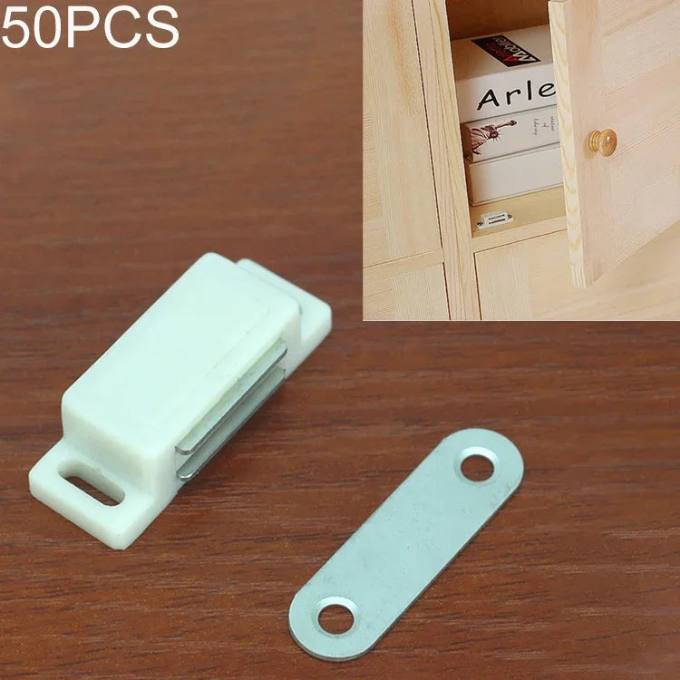 50個塑膠強力磁性櫥櫃門吸衣櫥書櫃家用配件，尺寸：S，S