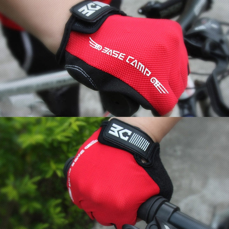 BaseCamp BC-204自行車半指手套 萊卡面料騎行手套，尺寸：M，尺寸：M