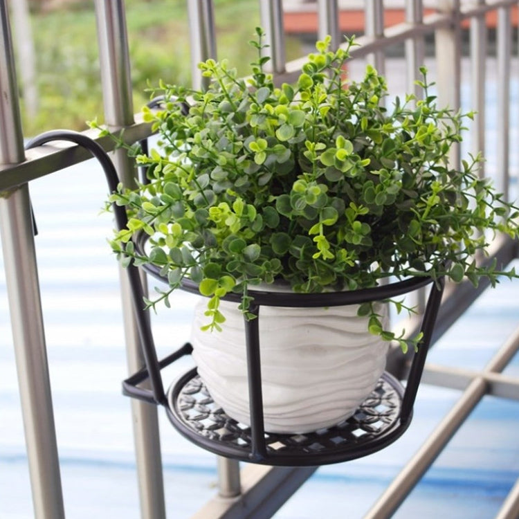 鐵製欄杆盆栽植物架 懸掛花盆架