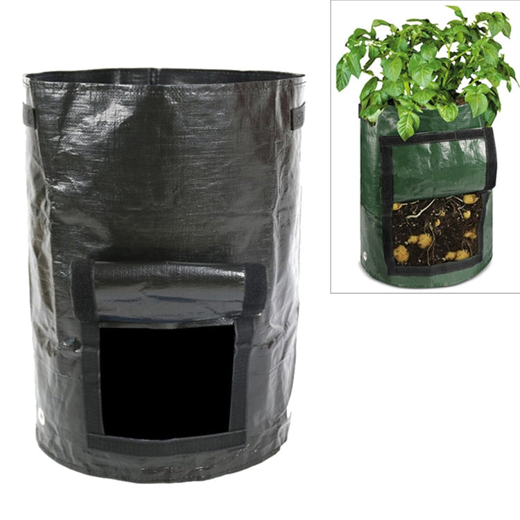 10 加侖馬鈴薯種植 PE 袋 蔬菜種植袋 農場園藝用品，尺寸：35cm x 45cm，35cm x 45cm