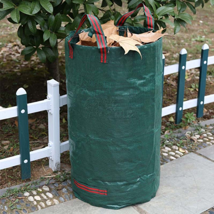 132 加侖 500L PP 花園落葉袋 綠色廢棄物袋，尺寸：80cm x 100cm，500L