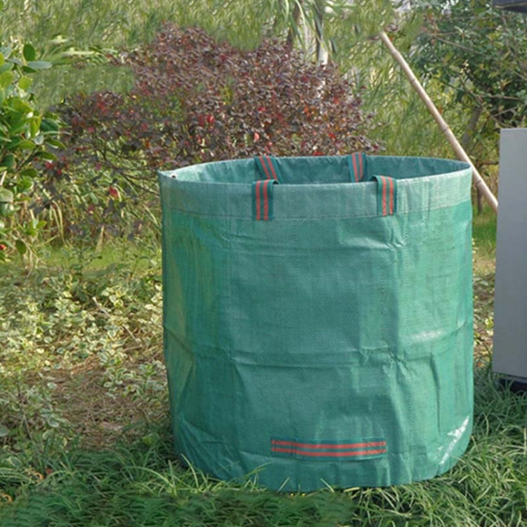 32 加侖 120L PP 花園落葉袋 綠色廢棄物袋，尺寸：45cm x 76cm，120L