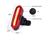 AQY-096 IPX4 可拆卸 USB 充電雙色 LED 自行車尾燈，白色與紅色，藍色與紅色