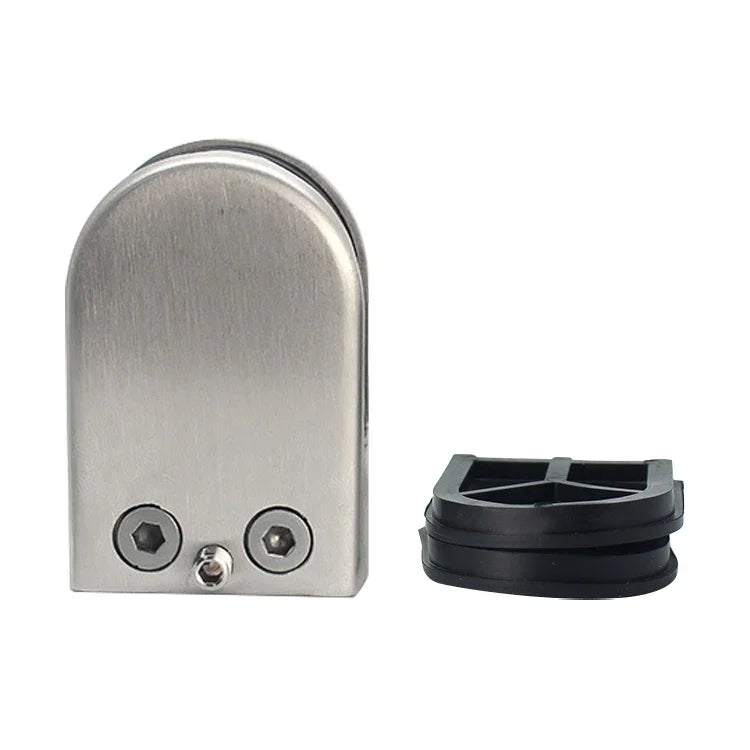9-14mm Concave Curved Bottom Matte Polished 304 Stainless Steel Fixed Clip Railing Glass Wood Layer Board Clamp Bracket, 12-16mm, Curved Bottom, 304 Stainless Steel