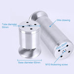 Stainless Steel Wire Drawing Thickened Column Sofa Furniture Cabinet Foot, Height: 60mm, 60mm