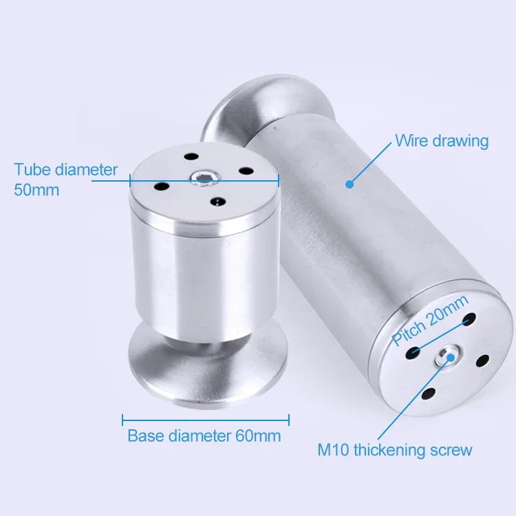 Stainless Steel Wire Drawing Thickened Column Sofa Furniture Cabinet Foot, Height: 60mm, 60mm