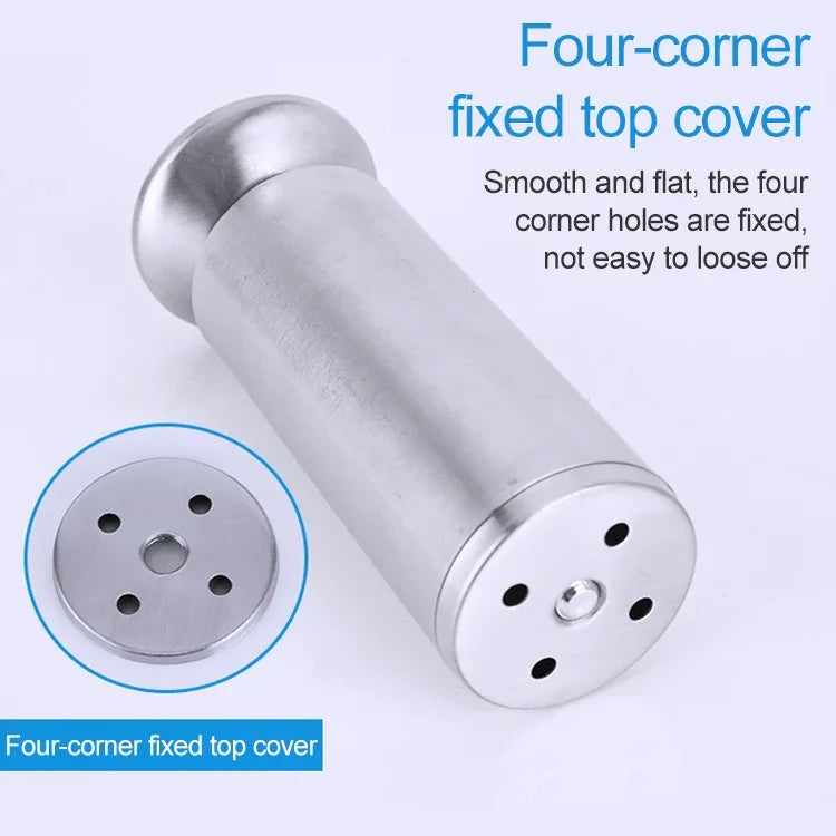 Stainless Steel Wire Drawing Thickened Column Sofa Furniture Cabinet Foot, Height: 60mm, 60mm