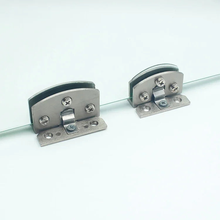 Open Hole Free Brushed Surface Glass Hinge, Size: S, 3-7mm, S