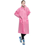 時尚成人輕量EVA透明霧面雨衣 大帽子附口袋 尺寸：XL，尺寸：XL