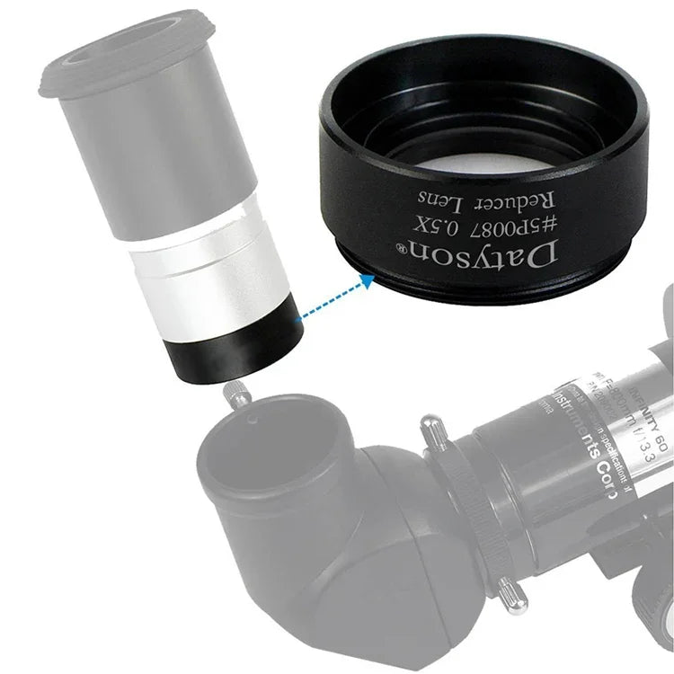 Datyson 5P0087 Fine Thread Astronomical Telescope Accessories 1.25 inch 0.5X Defocusing Lens Reducer, 5P0087 Fine Thread