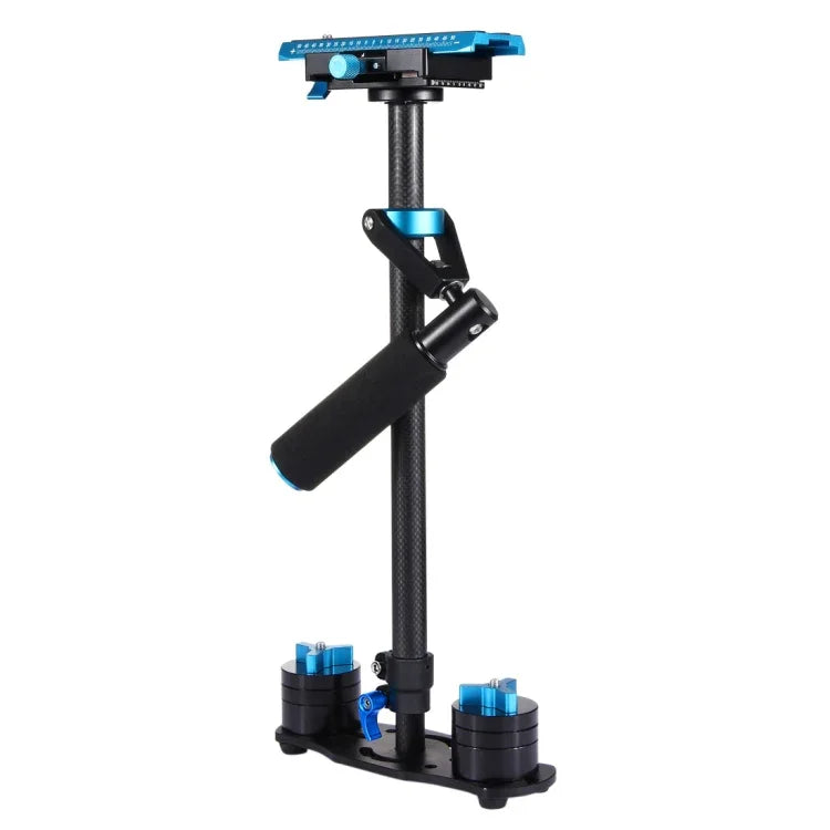 PULUZ 38.5-61cm碳纖維手持穩定器，適用DSLR及數位攝影機，承重範圍：0.5-3公斤，P60T藍色，P60T紅色