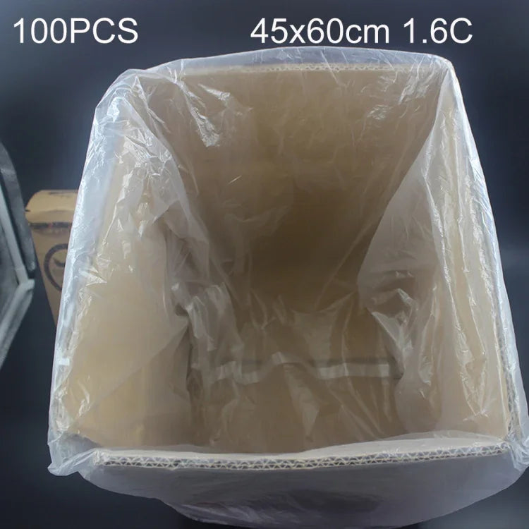 100個1.6C防塵防潮塑料PE包裝袋，尺寸：45cm x 60cm，45cm x 60cm